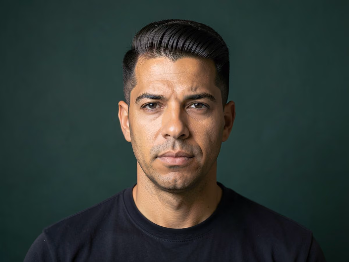 Man with a jelly roll haircut