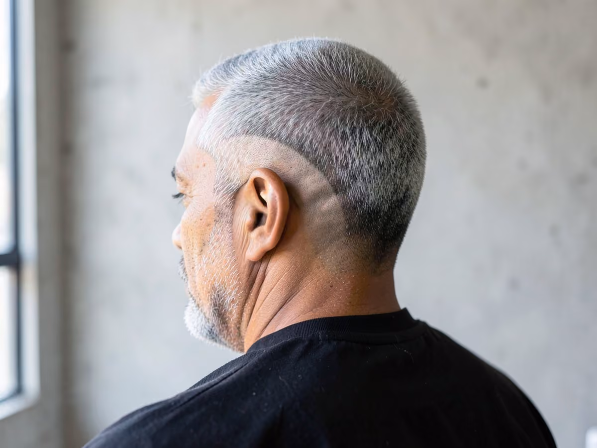 Man with a shadow drop fade