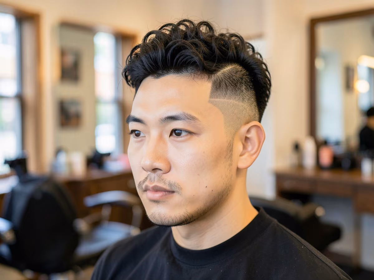 Man with a frohawk with shaved sides