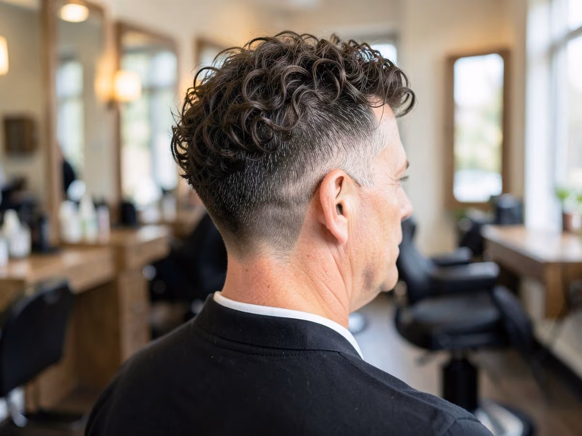 Man with a curly long top