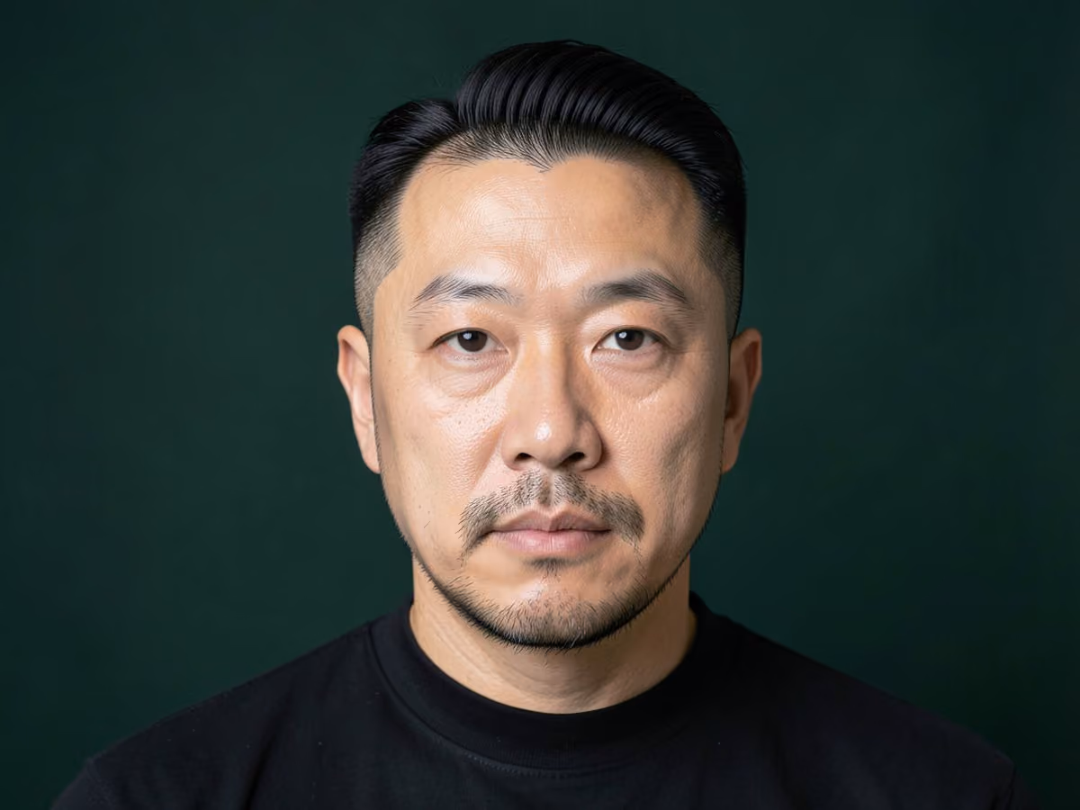 Man with a long top for thinning crown