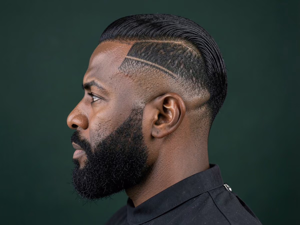 Man with a long top with line up