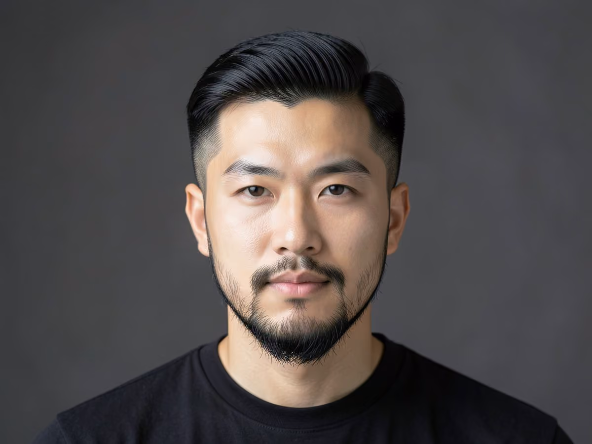 Man with a long top with low taper
