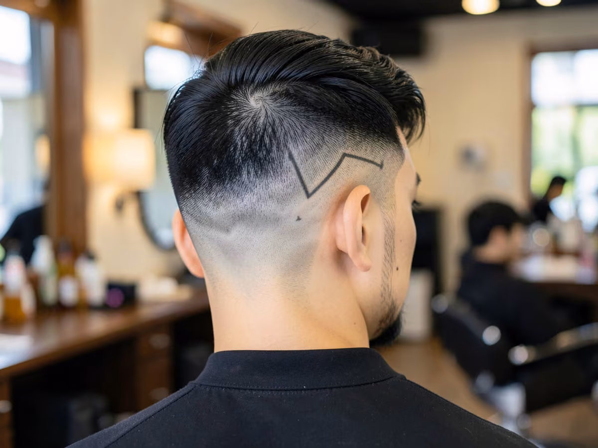 Man with a long top with nape design