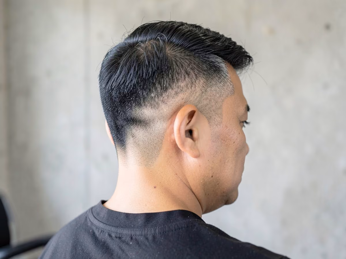 Man with a long top with shadow fade