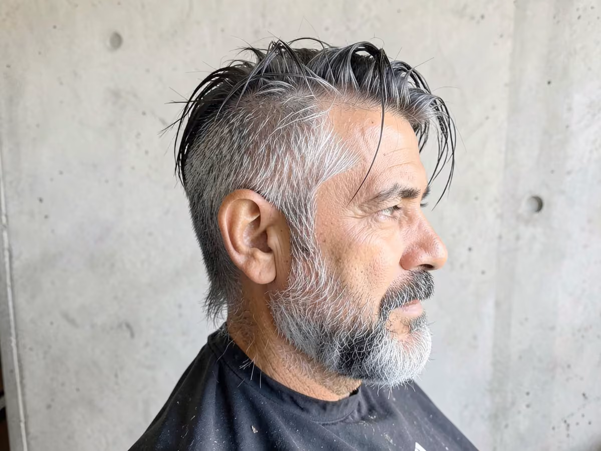 Man with a messy long top