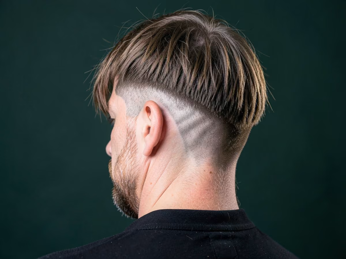 Man with a skater hair with burst fade