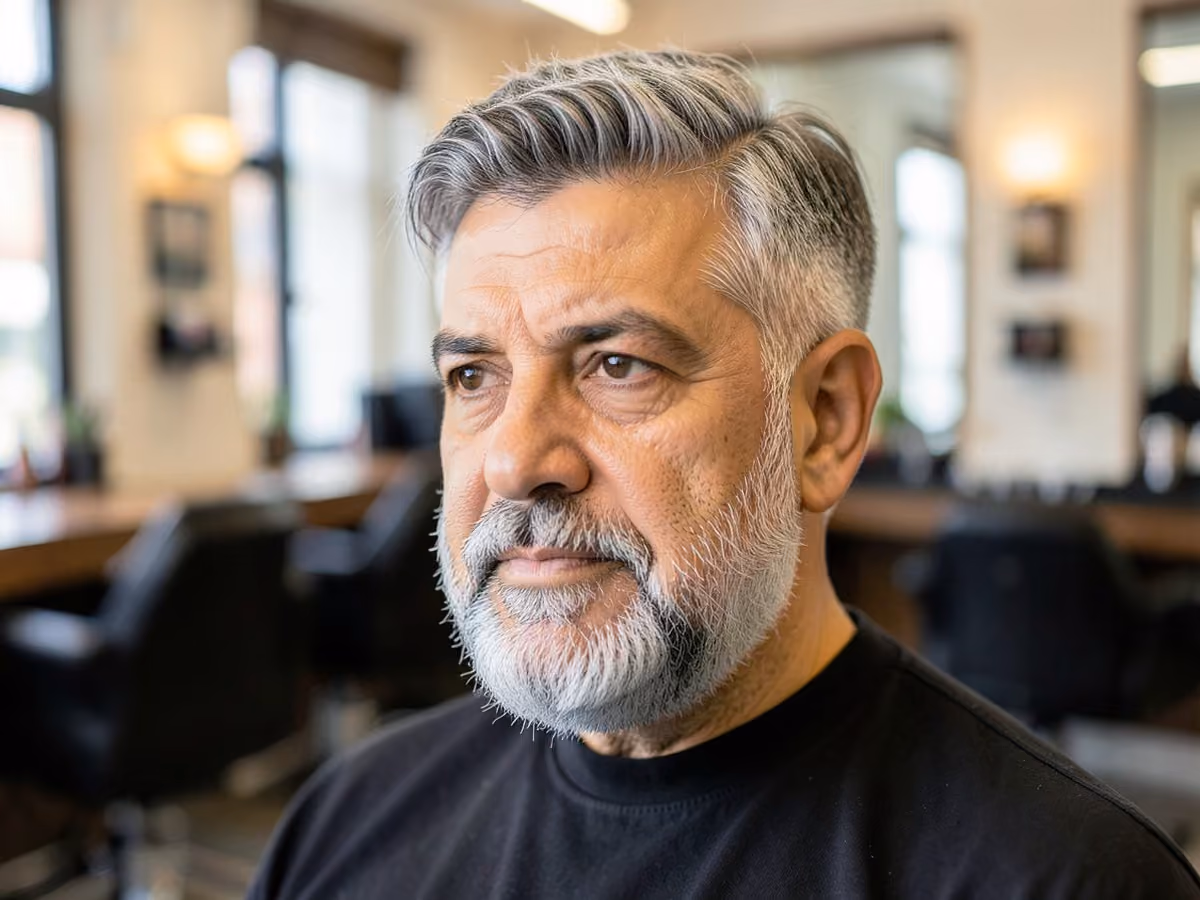 Man with a skater hair with low taper