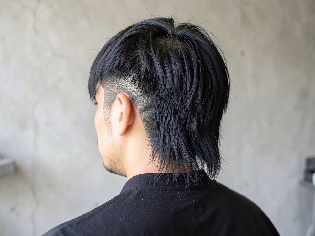 Man with a skater mullet