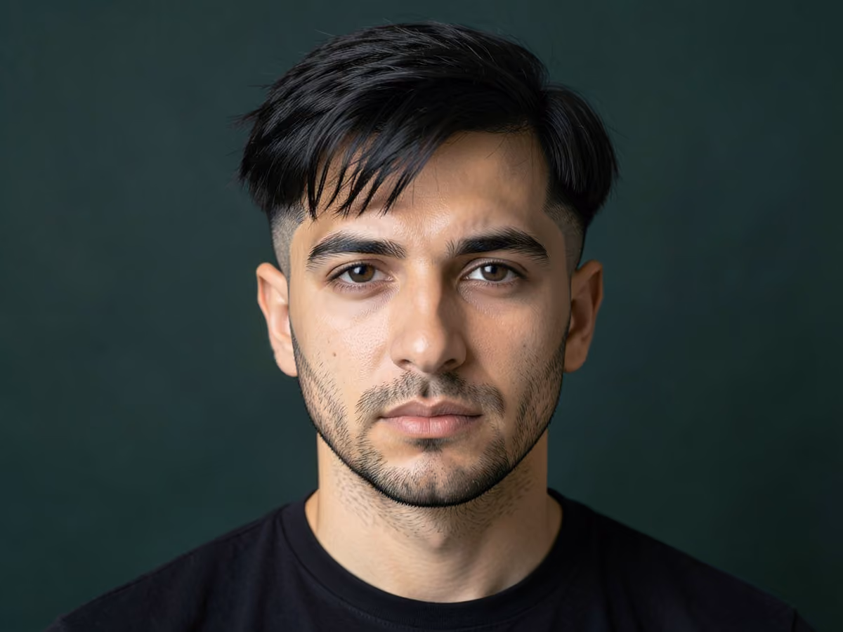 Man with a skater undercut