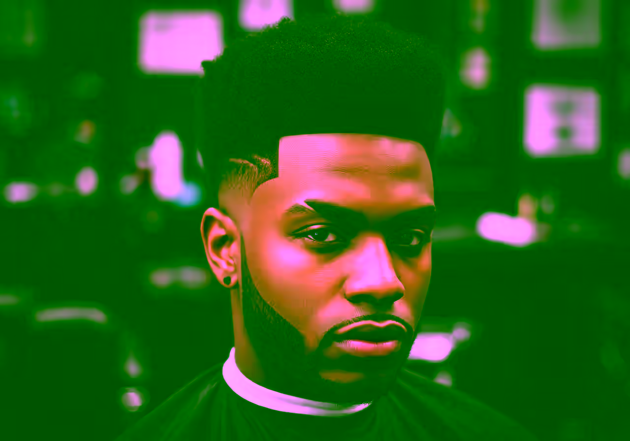 Skin Fade Afro hairstyle for men 2026 — skin fade variation, best for round, oval faces + coily/curly hair, modern barbering by Master Stylist Jessica Hamilton