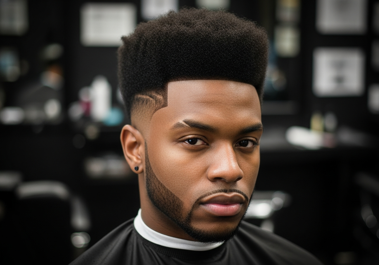 Skin Fade Afro 2026 - Rounded Natural Afro with Sharp Bald Fade