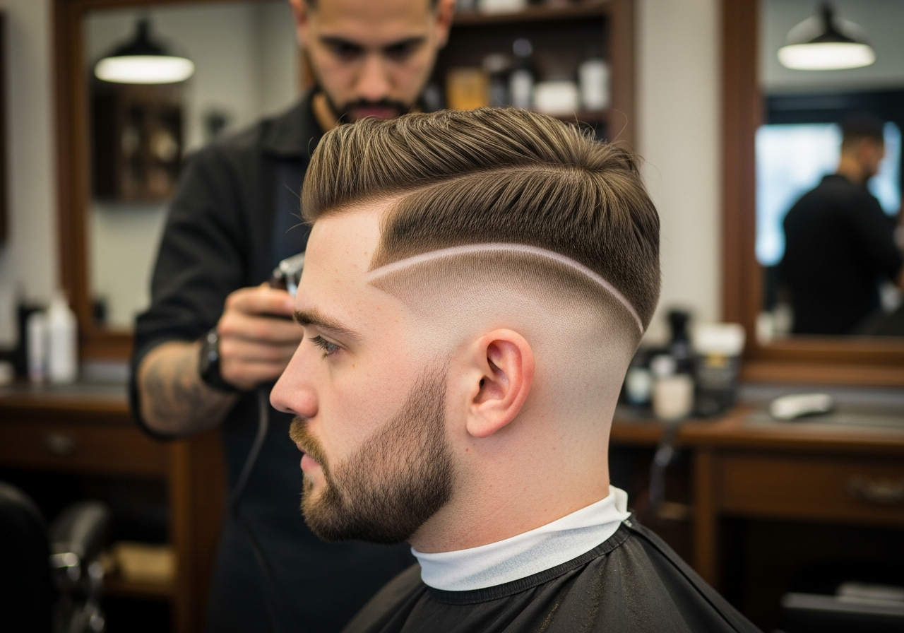 Skin Fade Burst 2026 - Curved Burst Bald Fade Around Ear