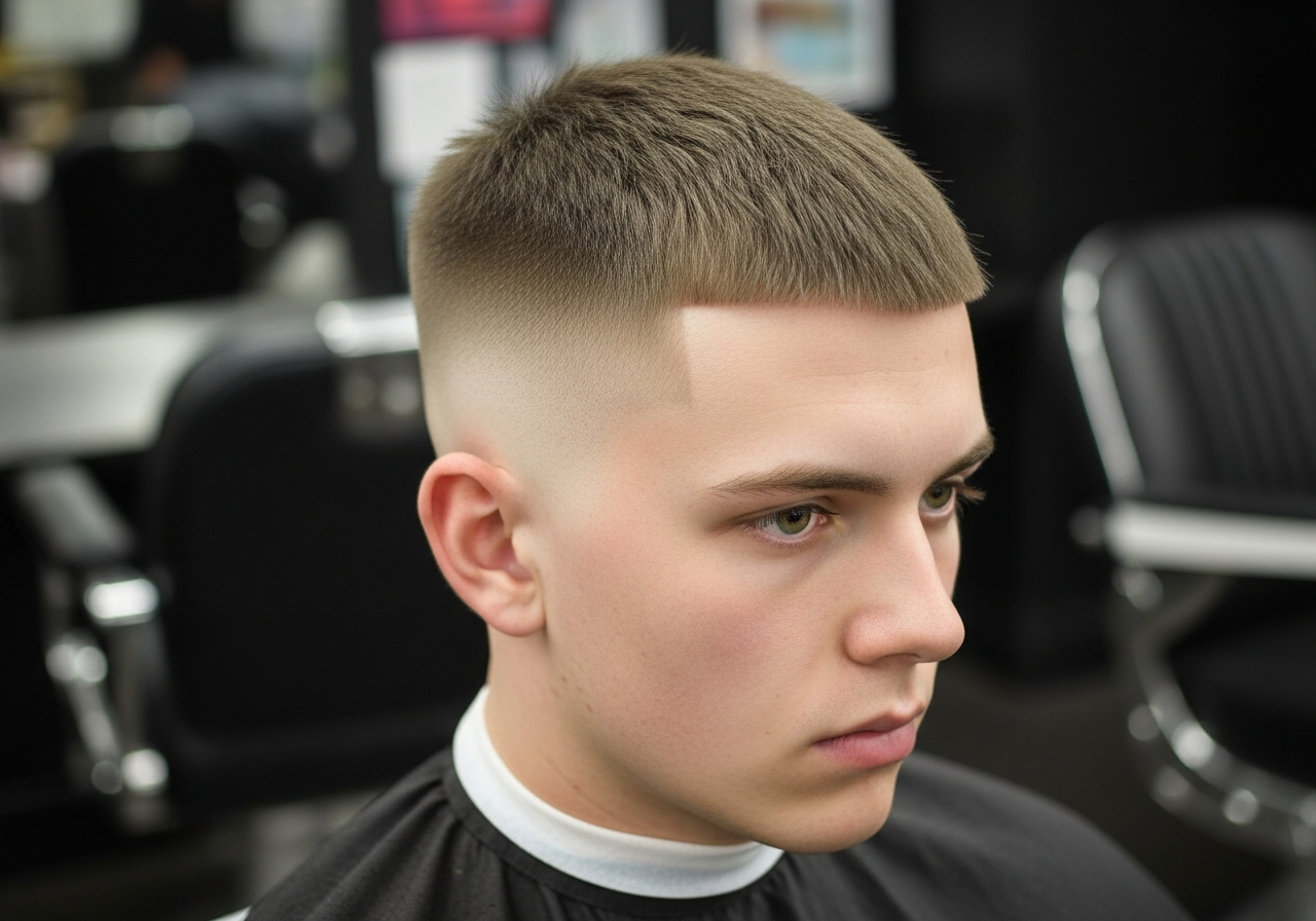 Skin Fade Buzz Cut 2026 - Minimalist Short Bald Fade Hairstyle