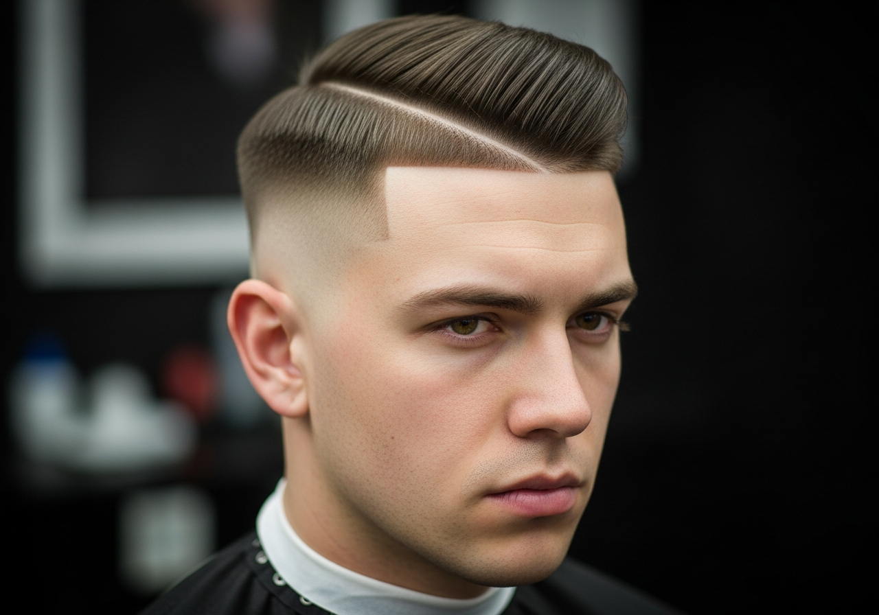 Skin Fade Hard Part 2026 - Sharp Defined Part Skin Bald Fade