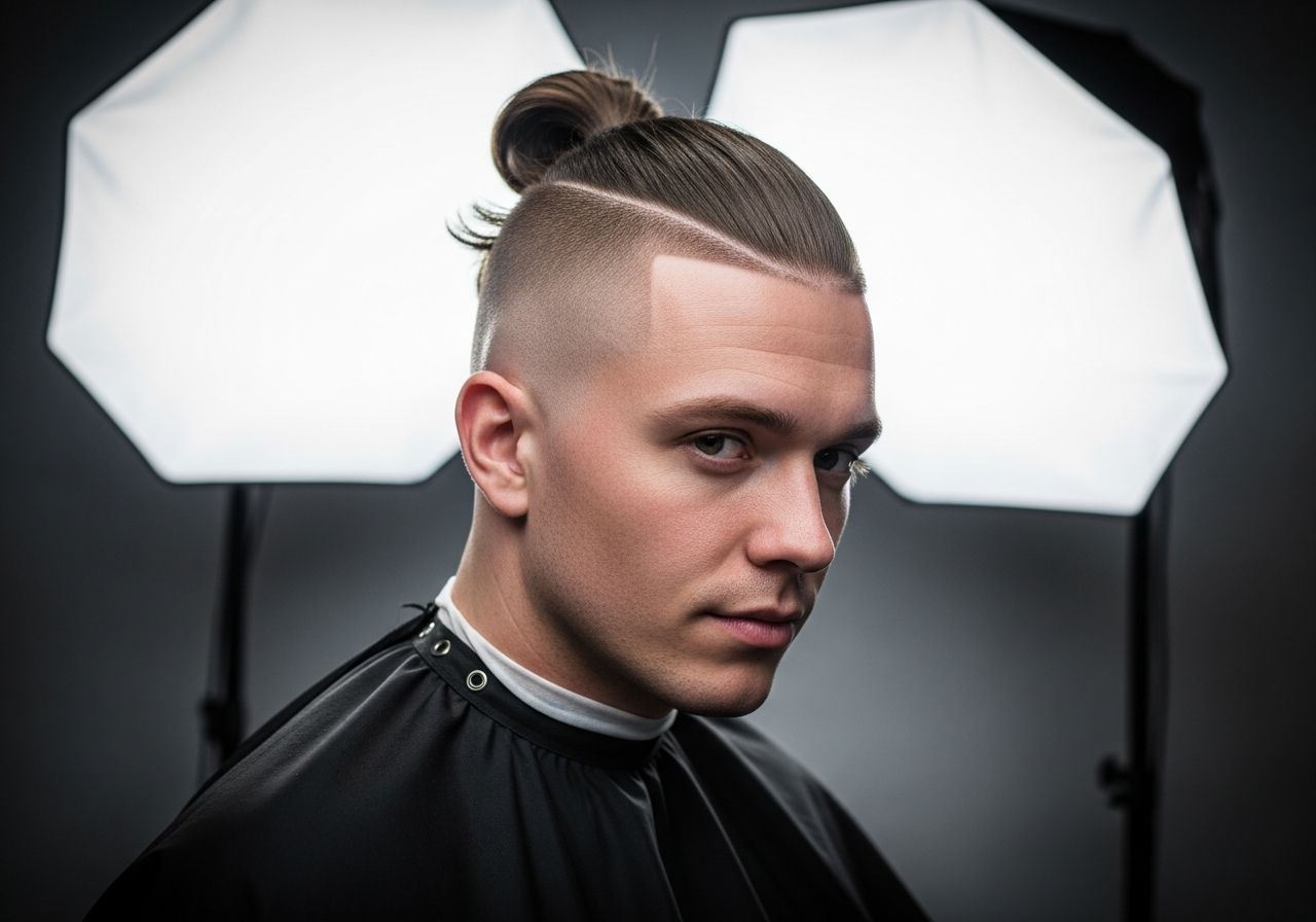 Skin Fade Man Bun 2026 - Long Top Skin Bald Fade for Relaxed Style