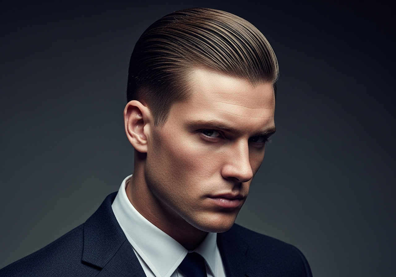 Skin Fade Slick Back 2026 - Polished Brushed Back Skin Bald Fade