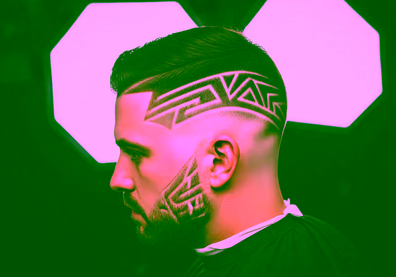 Skin Fade with Design hairstyle for men 2026 — skin fade variation, best for creative types + all faces, modern barbering by Master Stylist Jessica Hamilton