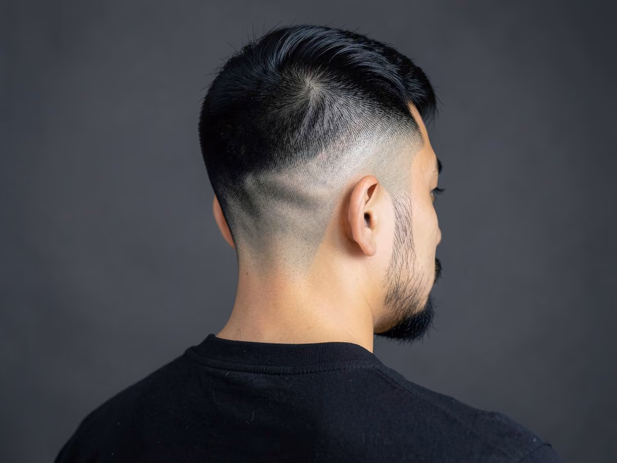 Man with an induction cut with skin fade