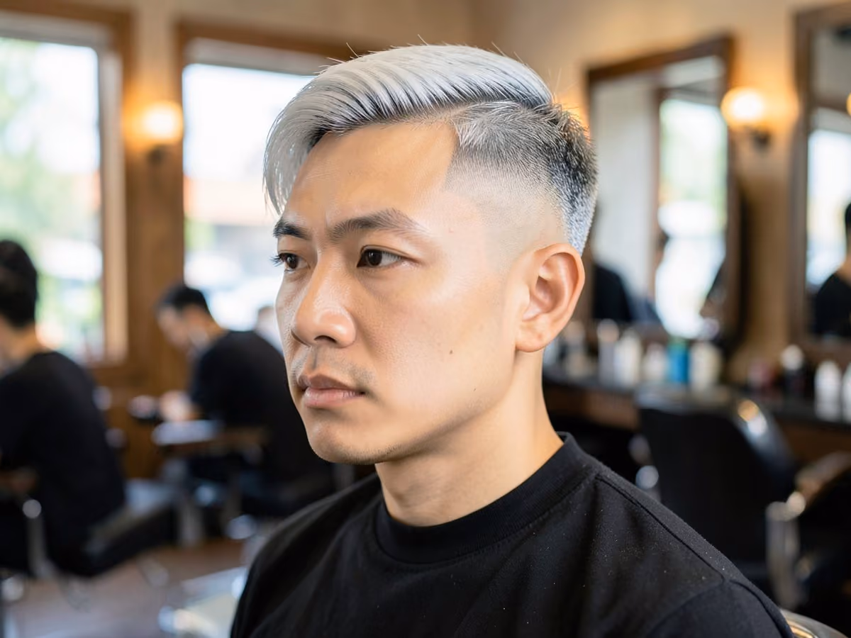 Man with a skin fade for white guys