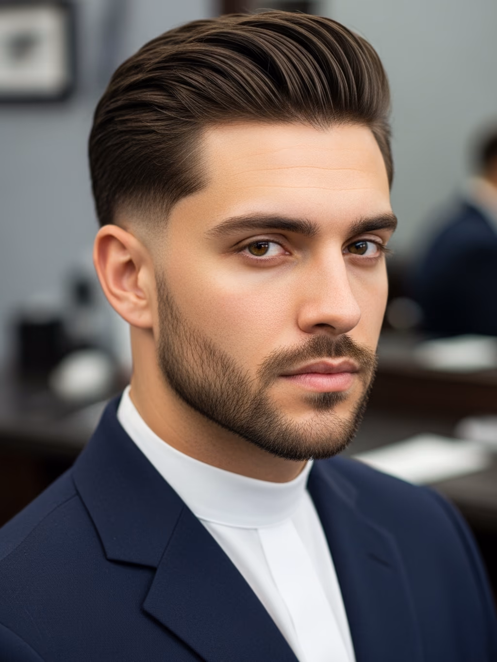 Modern Slick Back 2026 hairstyle for men 2026 — slick back variation, best for square jaws and athletic builds, modern barbering by Master Stylist Jessica Hamilton