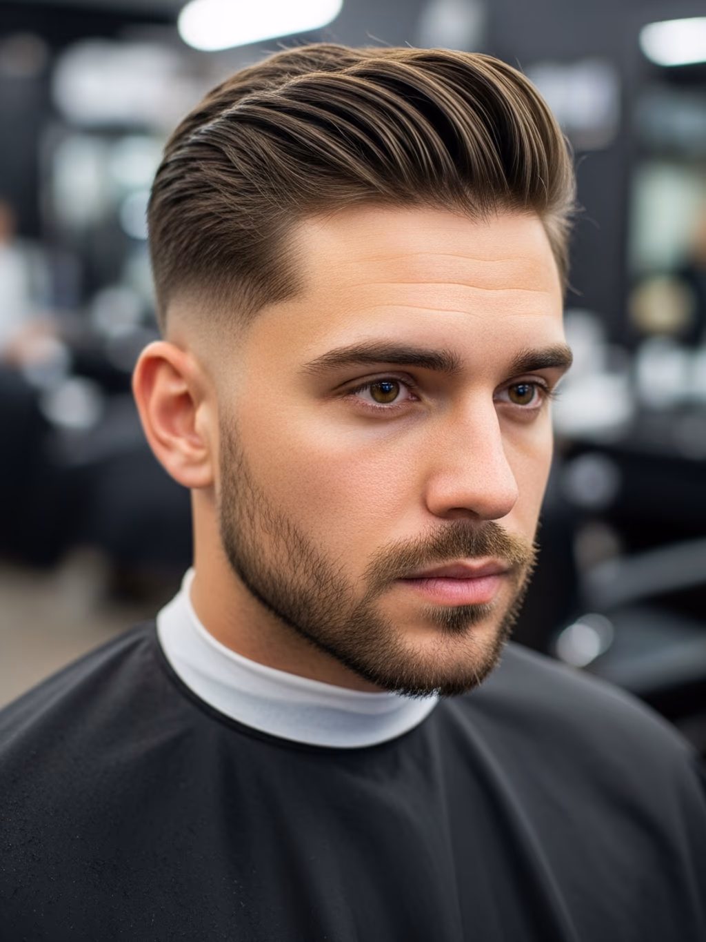 Tapered Slick Back hairstyle for men 2026 — slick back variation, best for diamond faces with prominent cheekbones, modern barbering by Master Stylist Jessica Hamilton