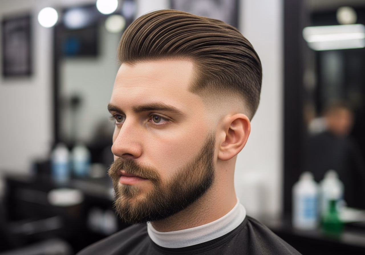 Slick Back Undercut 2026 - Slick Back Undercut with Beard