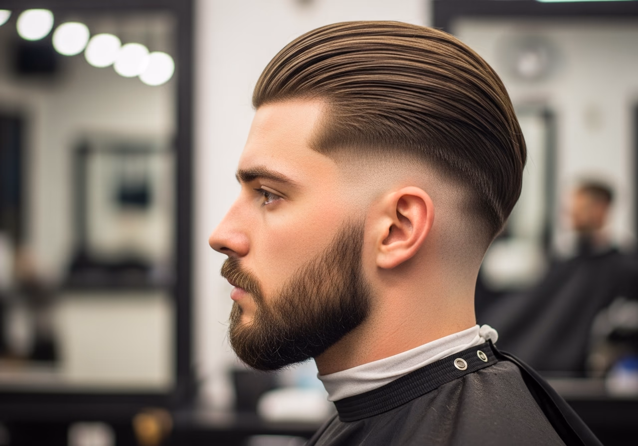 Slick Back Undercut 2026 - Slick Back with Man Bun Option