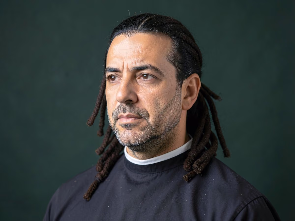 Man with an edgar davids dreadlocks haircut