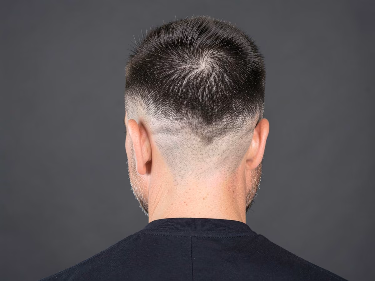 Man with a soccer textured crop haircut