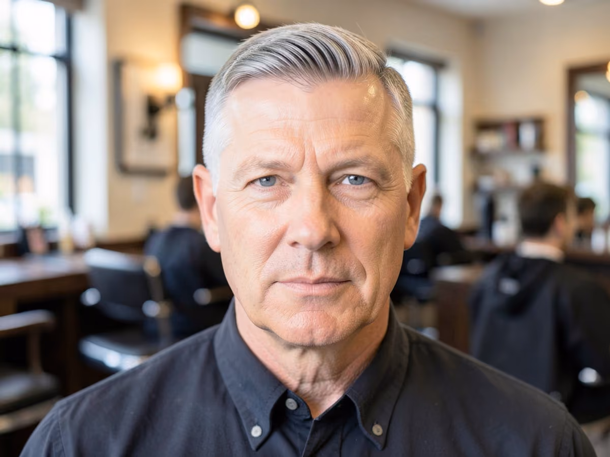 Man with a southside fade comb over