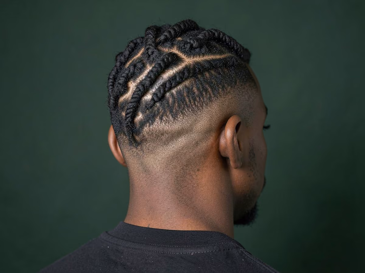 Man with a southside fade with twists