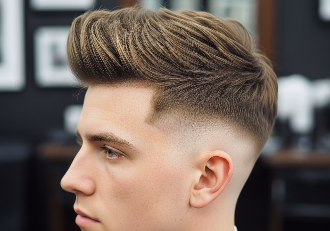 Textured Quiff High Fade for Square Face 2026