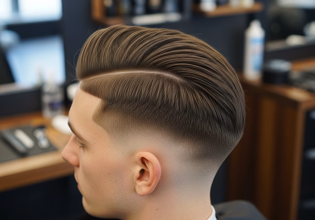 Straight Hair Haircuts 2026 - Clean Textured Hard Part Hold