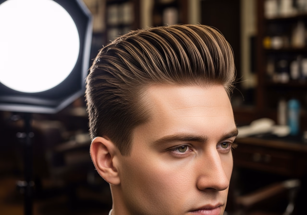 Straight Hair Haircuts 2026 - Modern Pompadour with Hold for Straight Hair