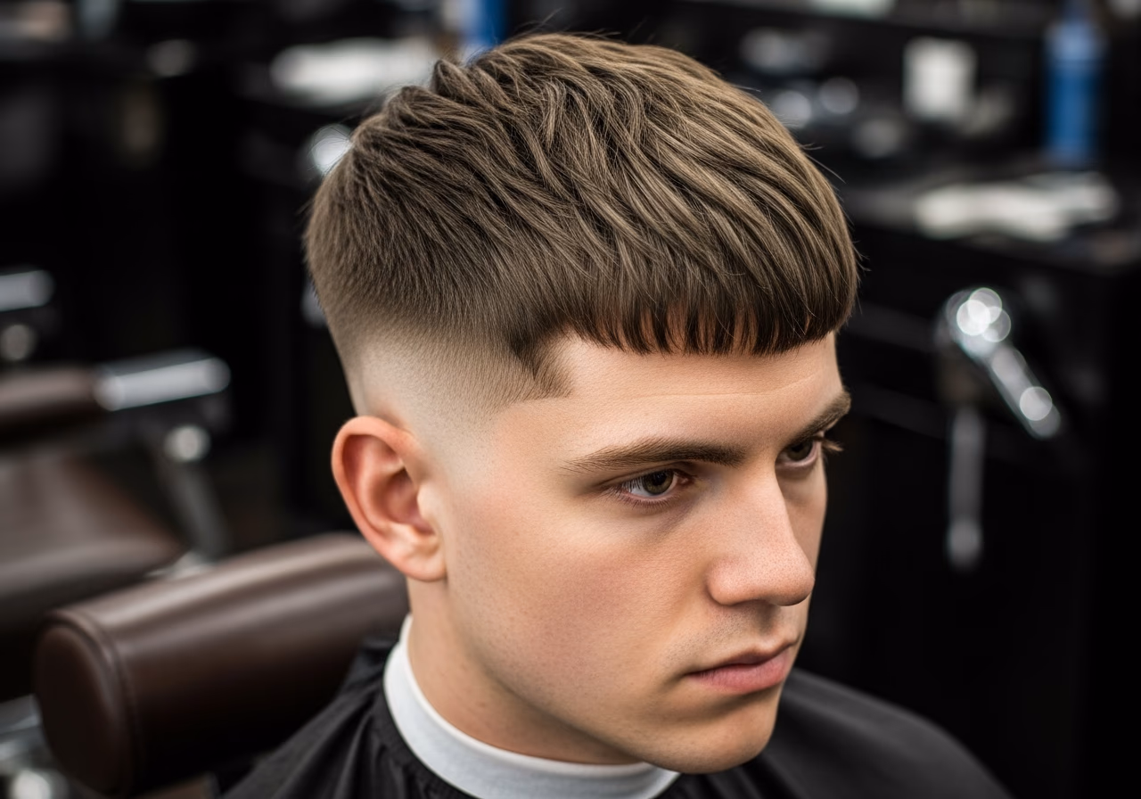 Straight Hair Haircuts 2026 - Short Sides Wide Textured Top