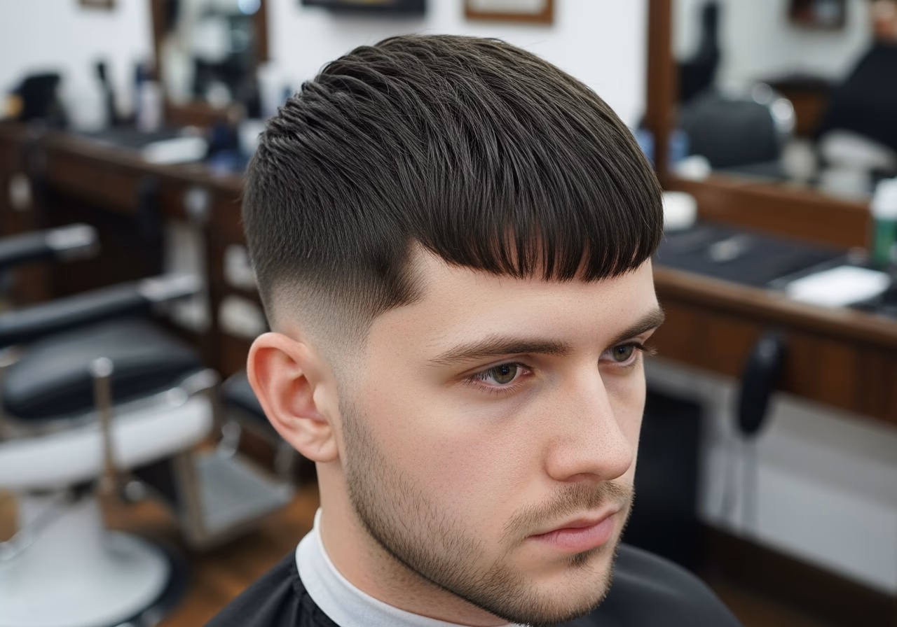 Straight Hair Haircuts 2026 - Textured Forward Fringe with Strong Hold