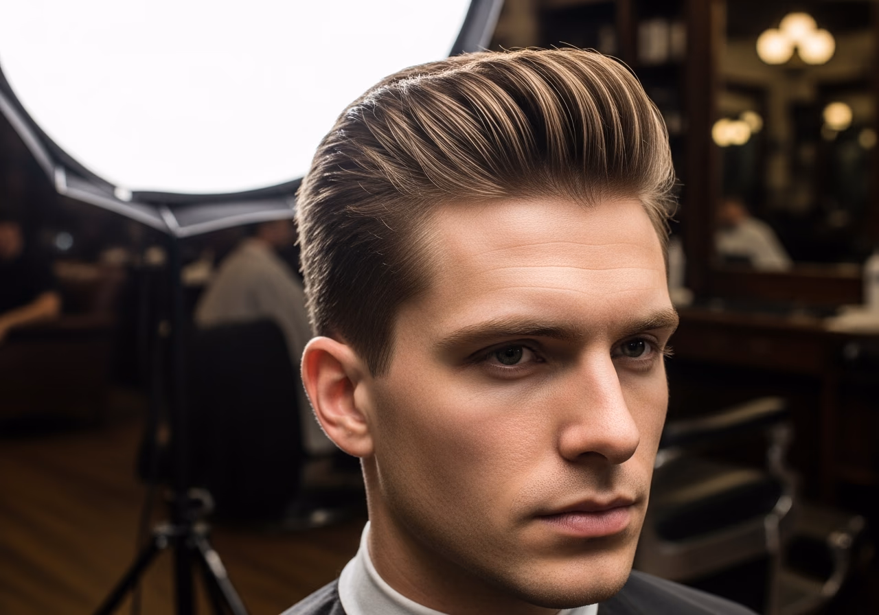 Straight Hair Haircuts 2026 - Waxy Textured Quiff Hold