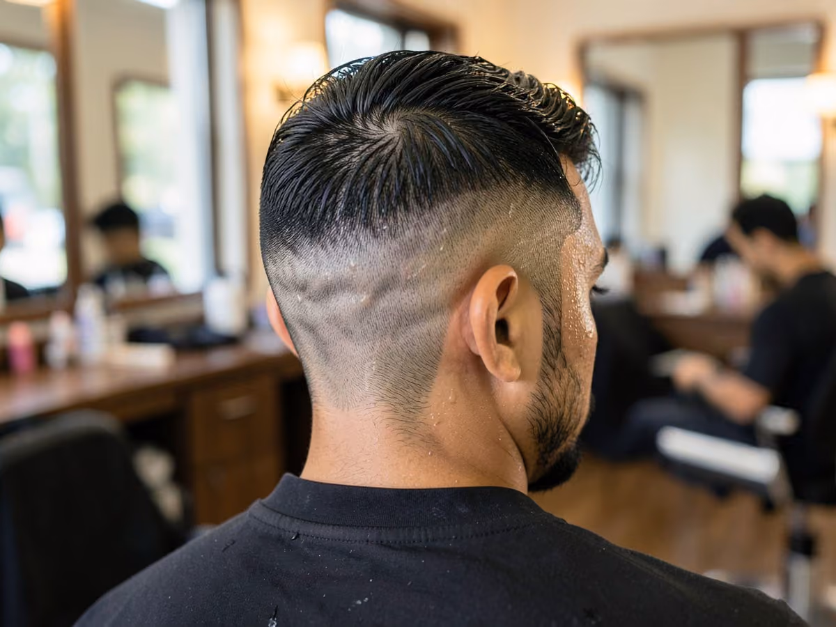 Man with a gym fade haircut