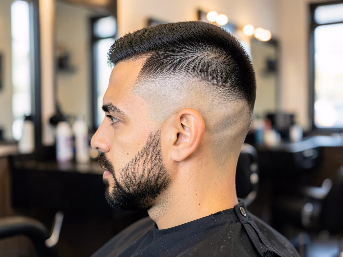 Man with a high and tight summer cut