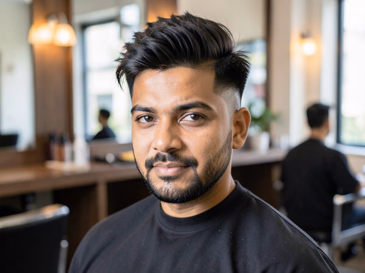 Man with a messy summer quiff