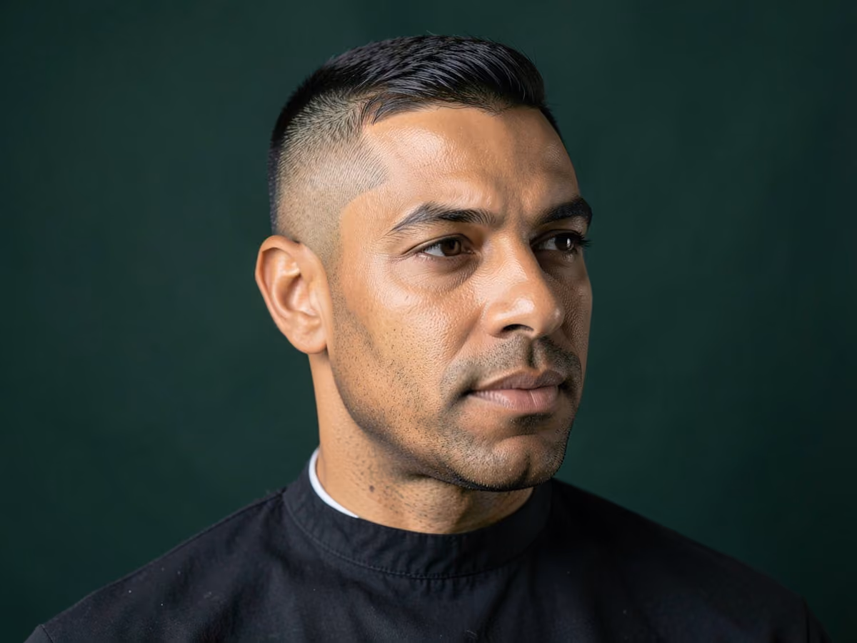 Man with a summer crew cut