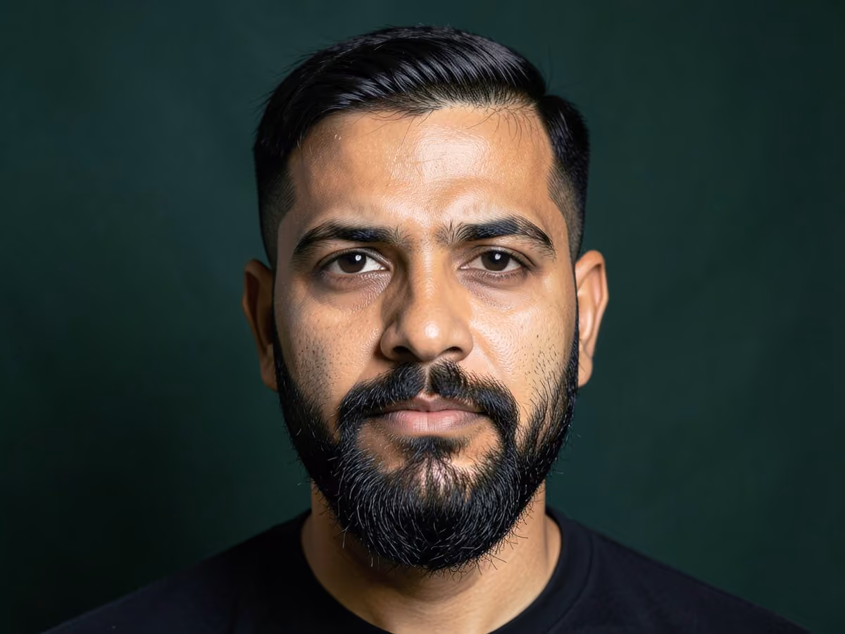 Man with a summer curtains haircut