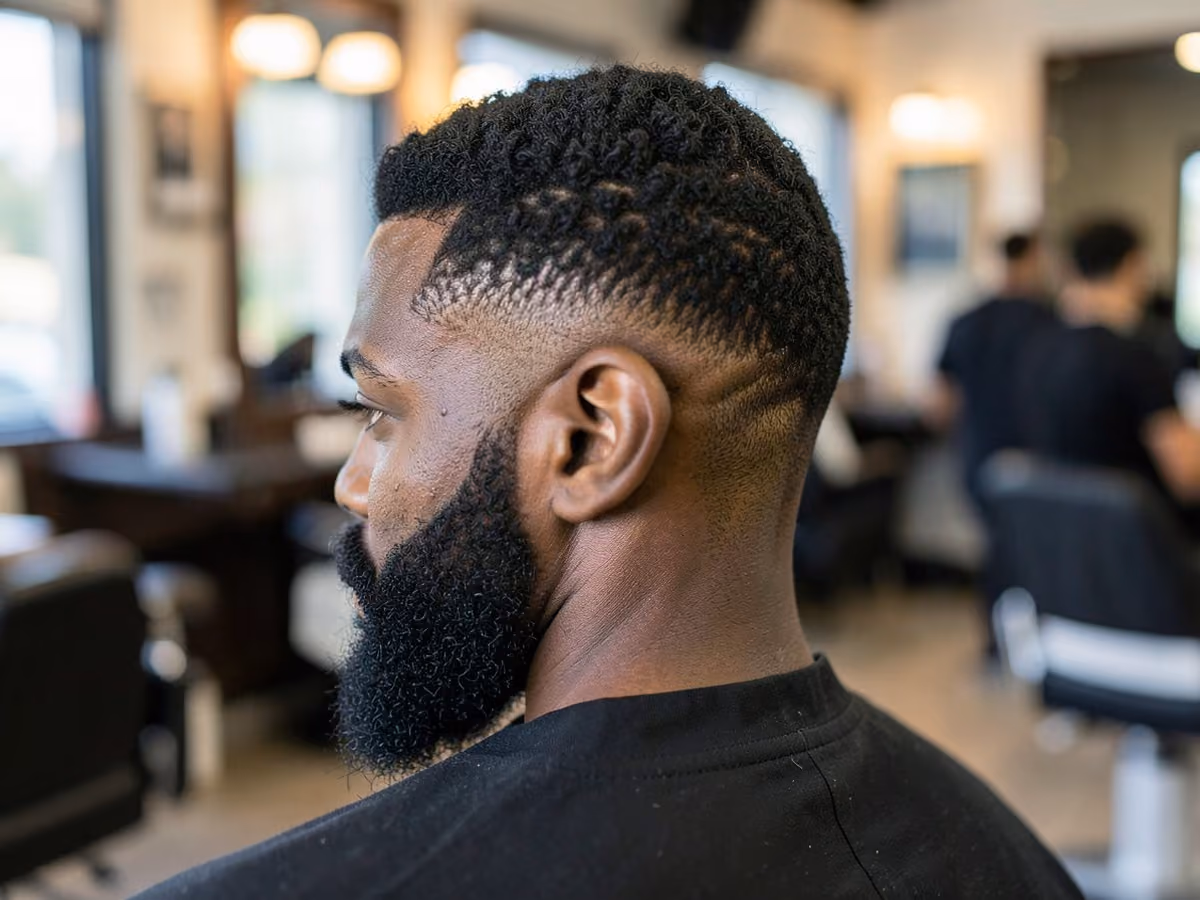 Man with a summer cut for coily hair