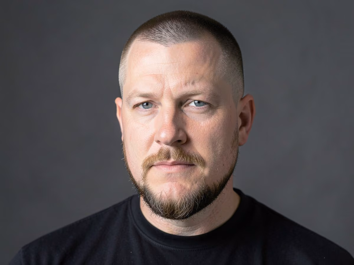Man with a summer fade with goatee