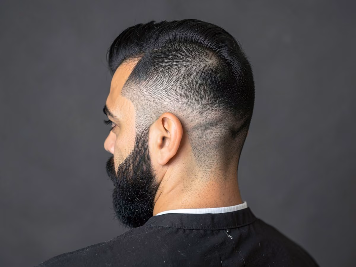 Man with a summer haircut for thick hair