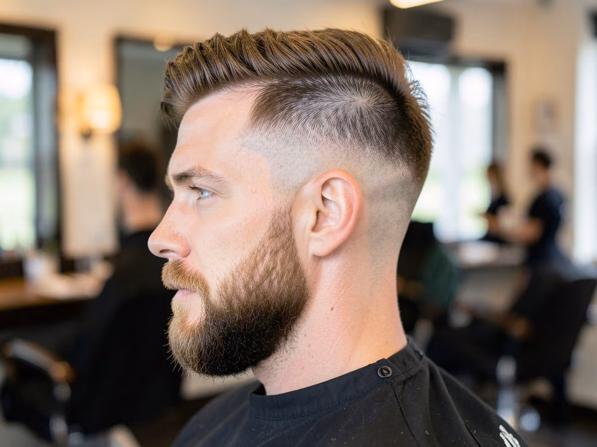 Man with a summer mid fade