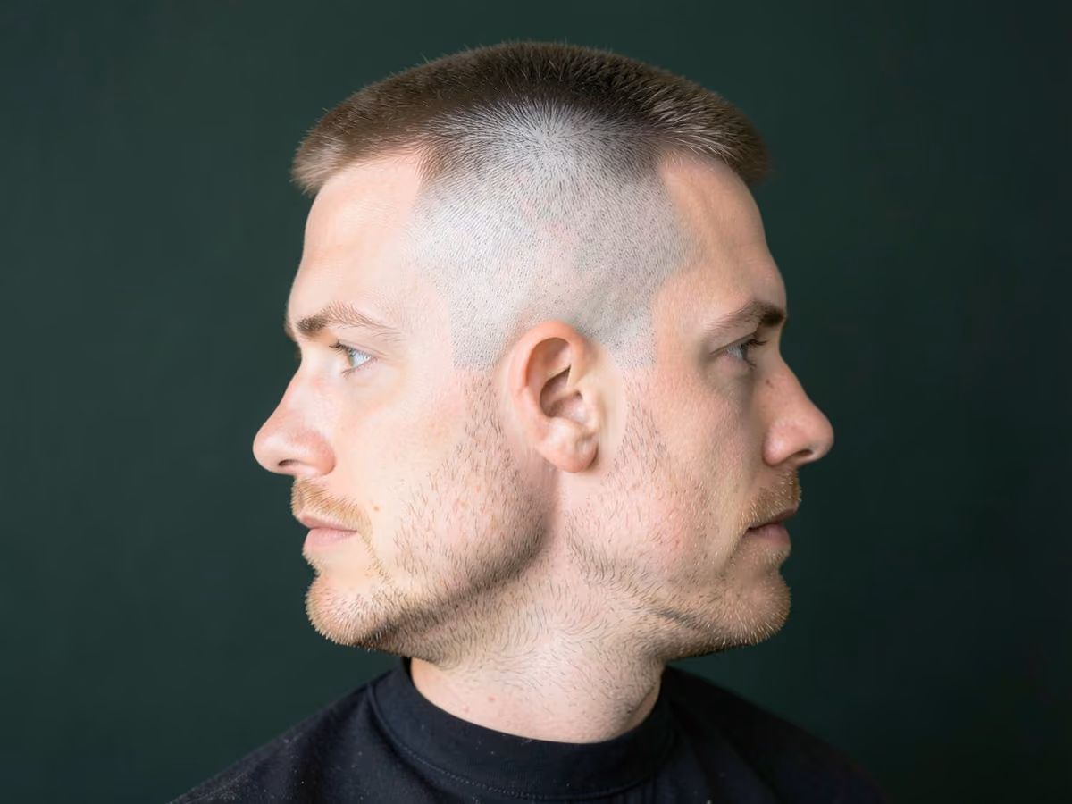 Man with a summer skin fade