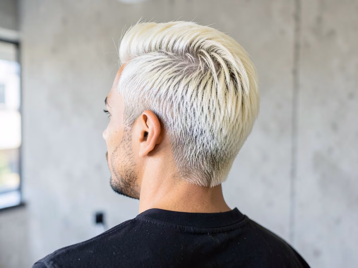 Man with a sun bleached surfer hair