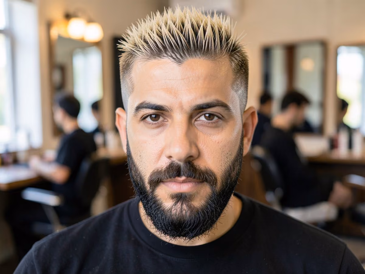Man with a surfer brush up haircut
